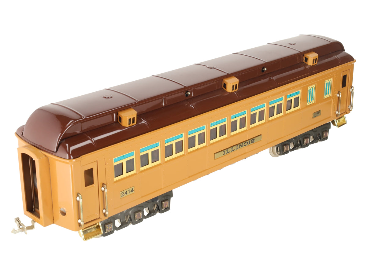 Lionel 6-13423 Standard Gauge Brown State "Illinois" Passenger Car #2414 EX/Box