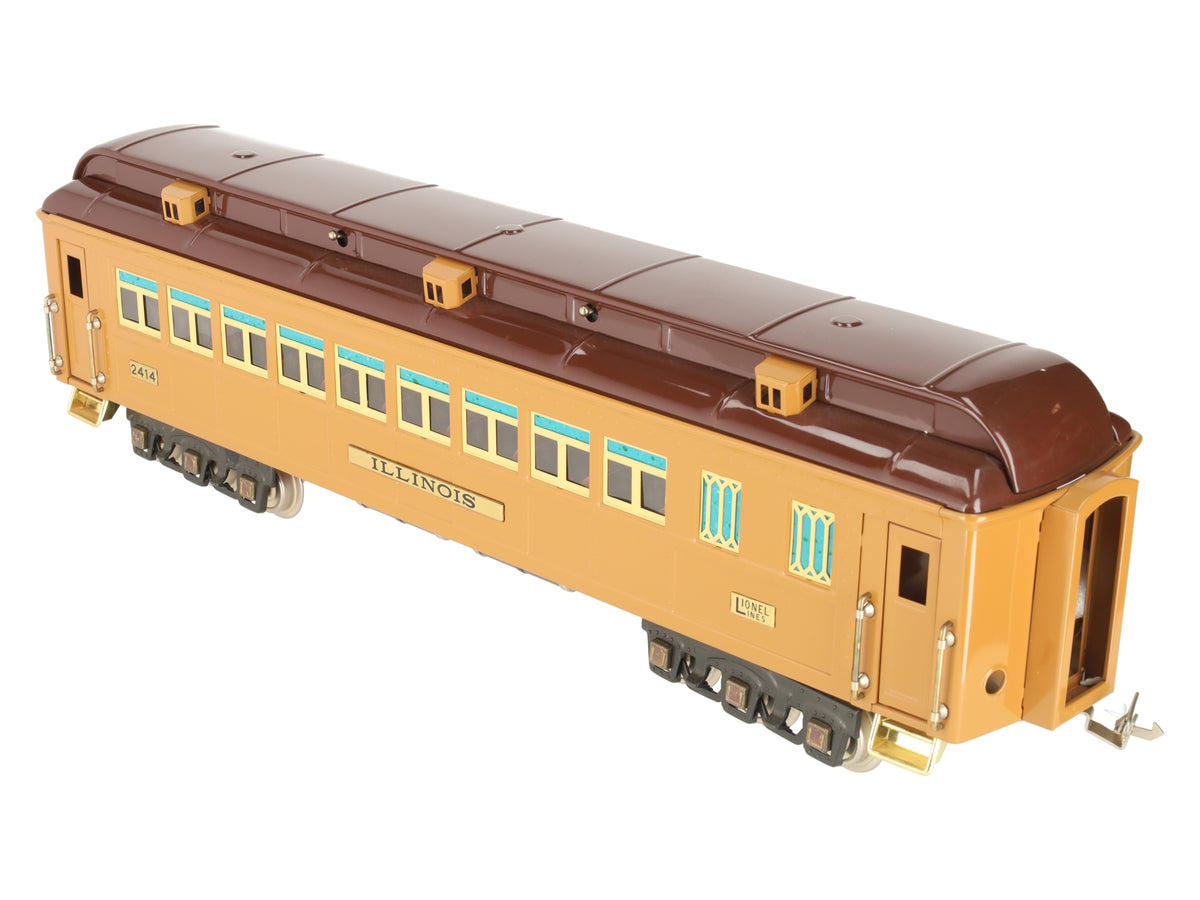 Lionel 6-13423 Standard Gauge Brown State "Illinois" Passenger Car #2414 EX/Box