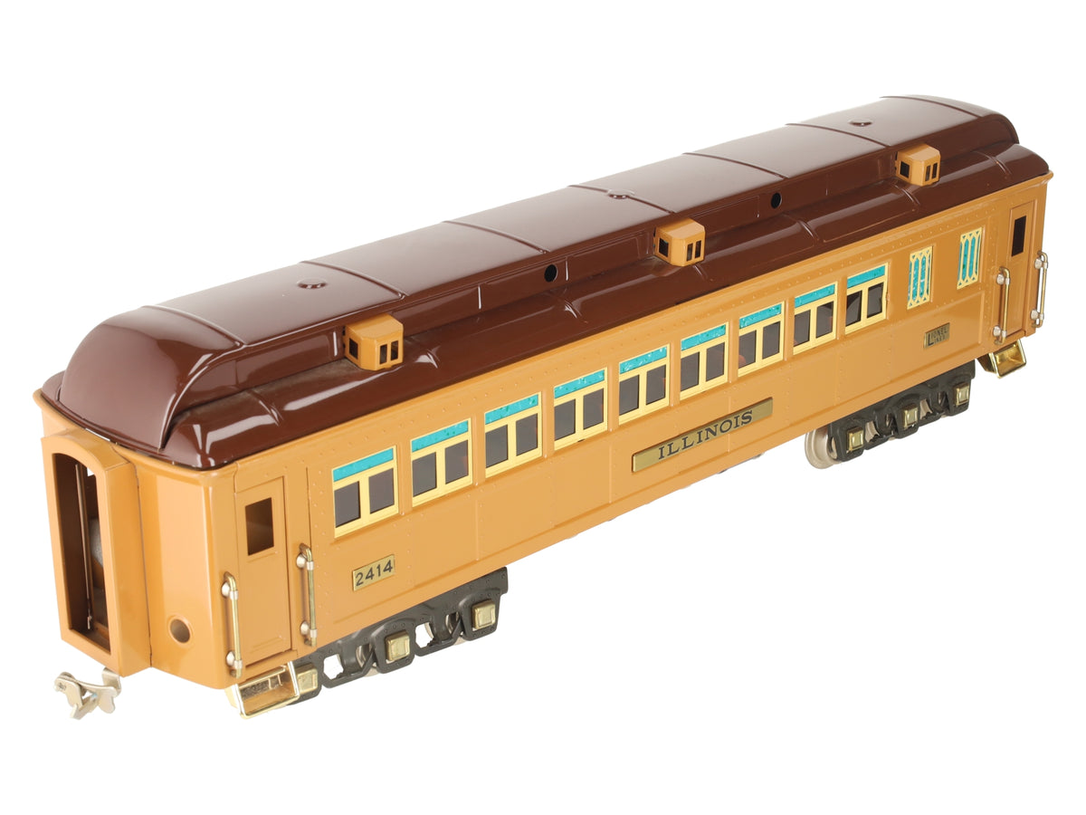 Lionel 6-13423 Standard Gauge Brown State "Illinois" Passenger Car #2414 EX/Box