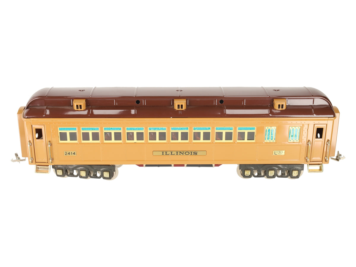 Lionel 6-13423 Standard Gauge Brown State "Illinois" Passenger Car #2414 EX/Box