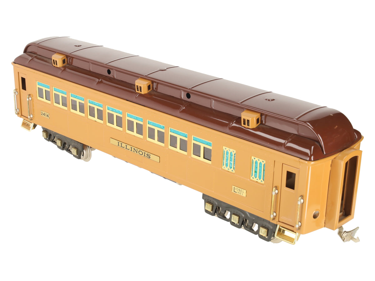 Lionel 6-13423 Standard Gauge Brown State "Illinois" Passenger Car #2414 EX/Box