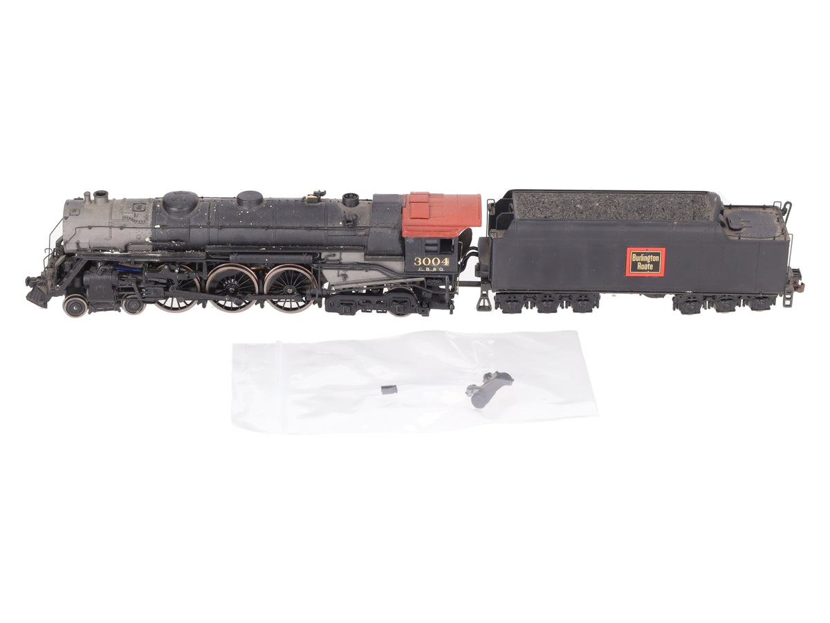 Broadway Limited HO Custom CB&Q Steam Locomotive And Coal tender w/DCC #3004