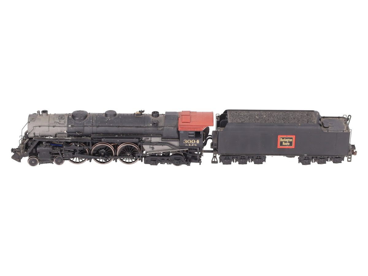 Broadway Limited HO Custom CB&Q Steam Locomotive And Coal tender w/DCC #3004