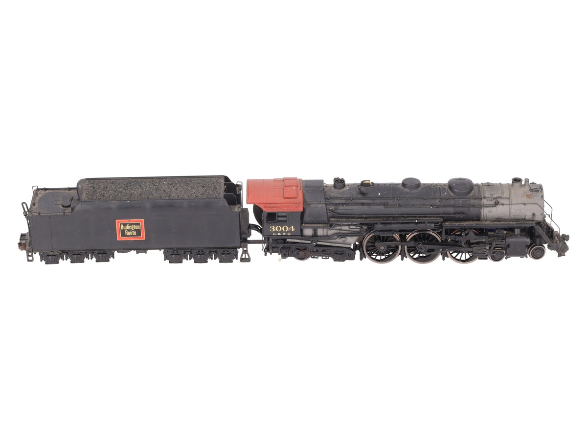 Broadway Limited HO Custom CB&Q Steam Locomotive And Coal tender w/DCC #3004