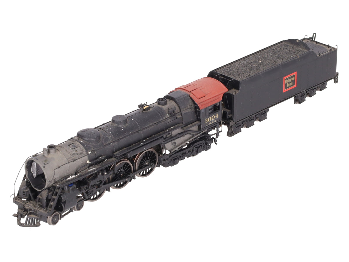 Broadway Limited HO Custom CB&Q Steam Locomotive And Coal tender w/DCC #3004