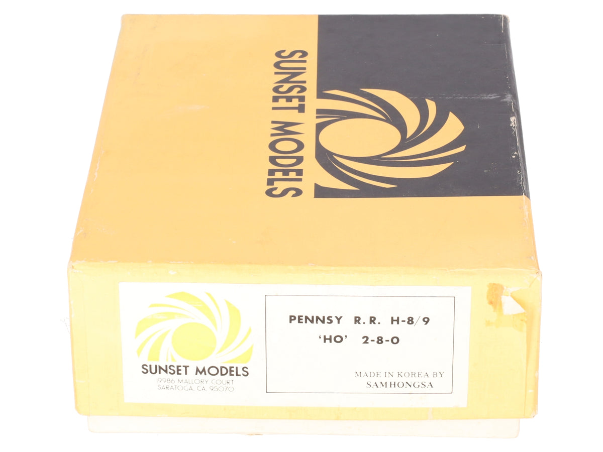 Sunset Models HO Scale BRASS PRR H-8 2-8-0 Steam Locomotive & Tender - Unpainted VG/Box