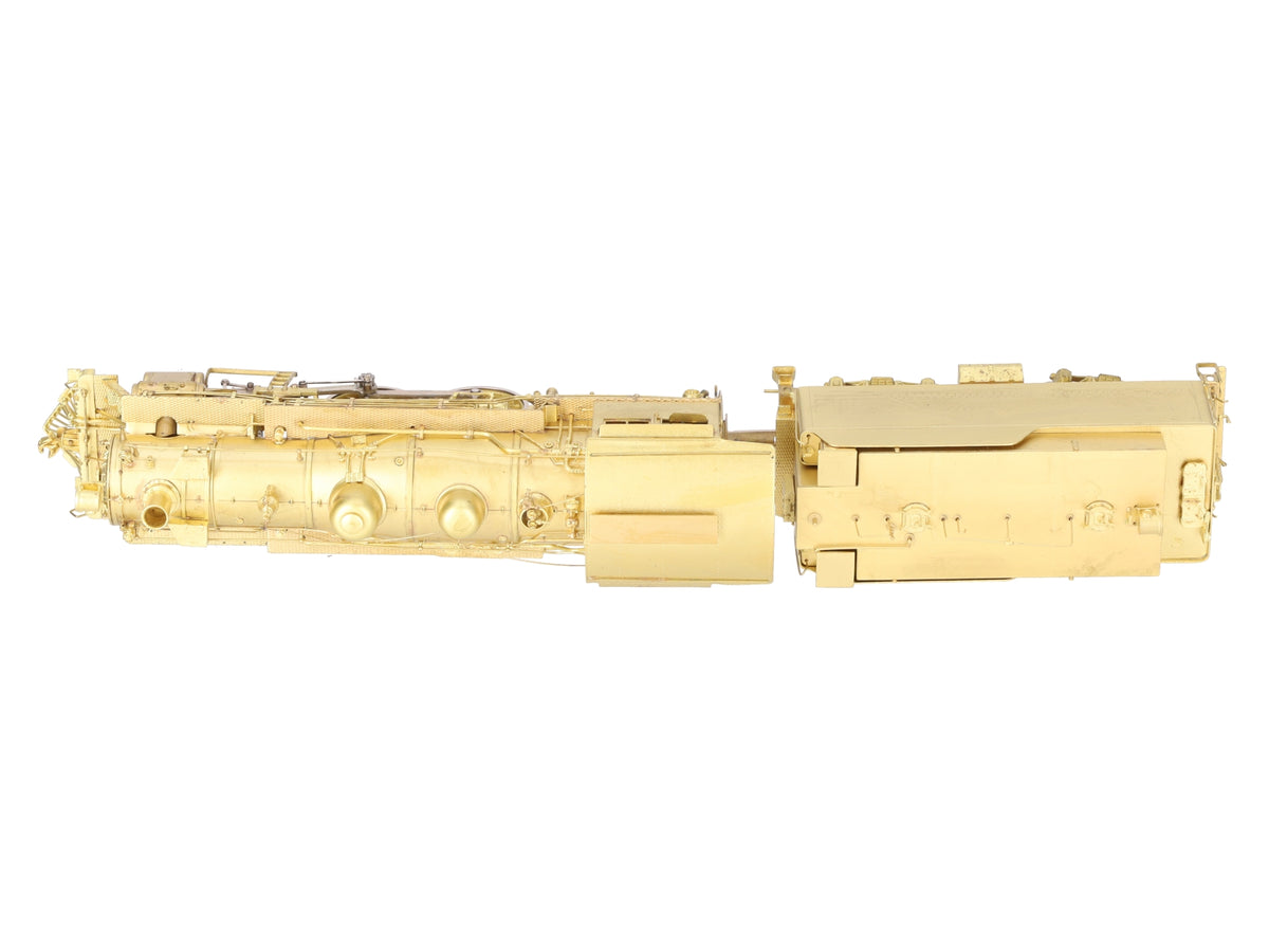 Key Imports HO Scale BRASS ATSF 4-4-2 Steam Locomotive & Tender -Unpainted VG/Box