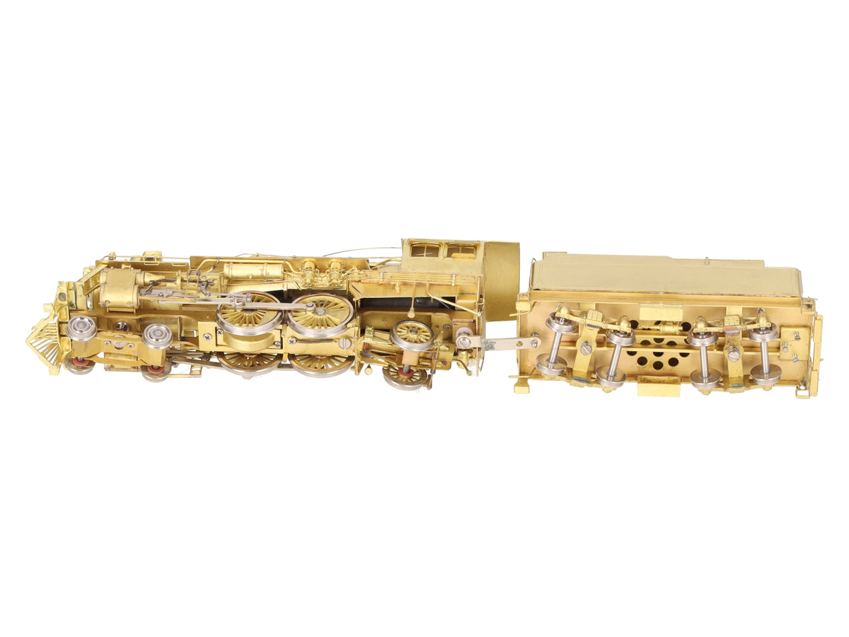 Key Imports HO Scale BRASS ATSF 4-4-2 Steam Locomotive & Tender -Unpainted VG/Box