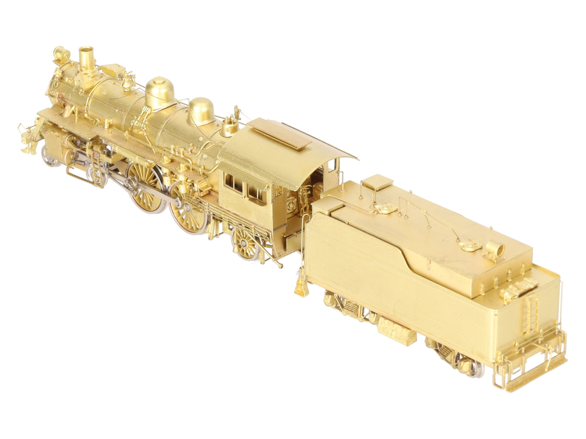 Key Imports HO Scale BRASS ATSF 4-4-2 Steam Locomotive & Tender -Unpainted VG/Box