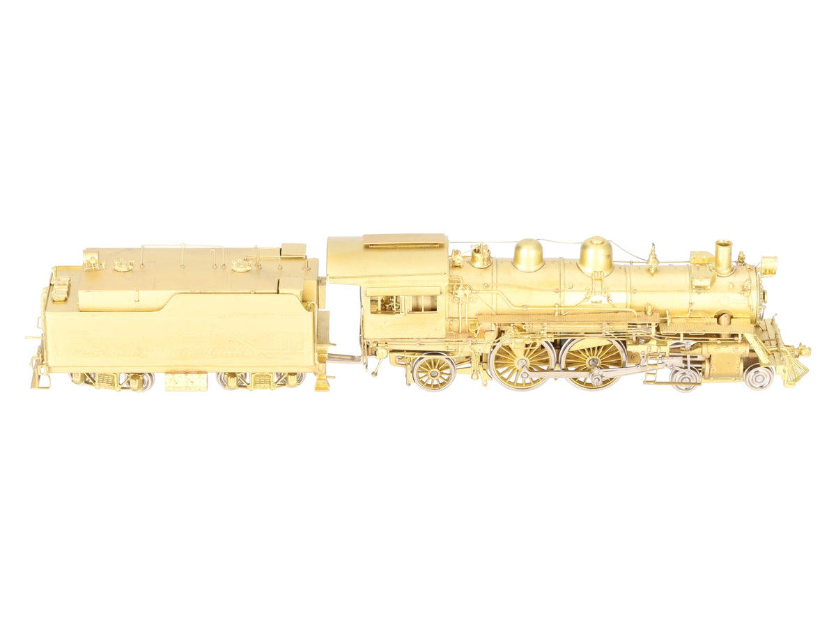 Key Imports HO Scale BRASS ATSF 4-4-2 Steam Locomotive & Tender -Unpainted VG/Box
