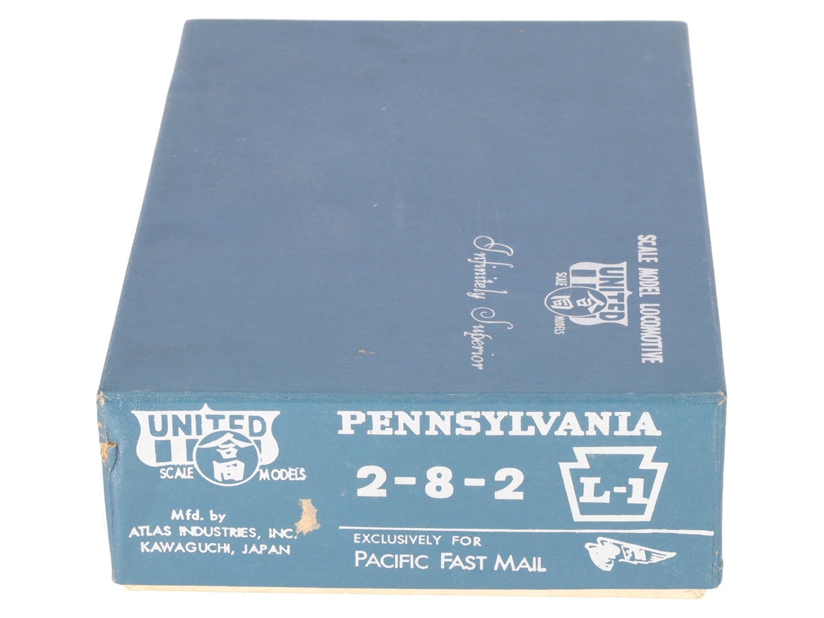 United Scale Models HO Brass Pennsylvania L-1 2-8-2 Steam Loco & Tender- Painted/Box