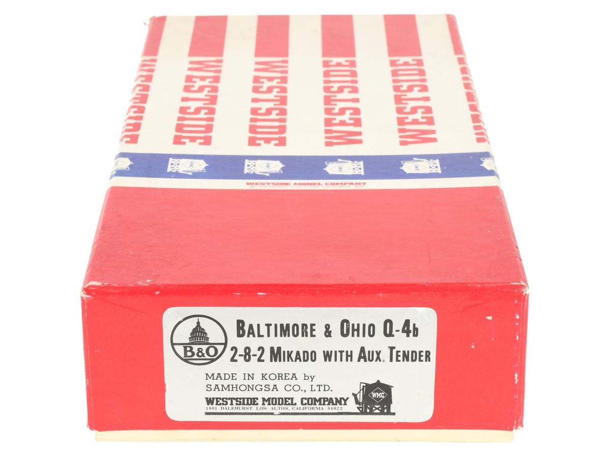Westside HO BRASS B&O Q-4b 2-8-2 Mikado Steam Locomotive & Tender w/Aux Tender/Box
