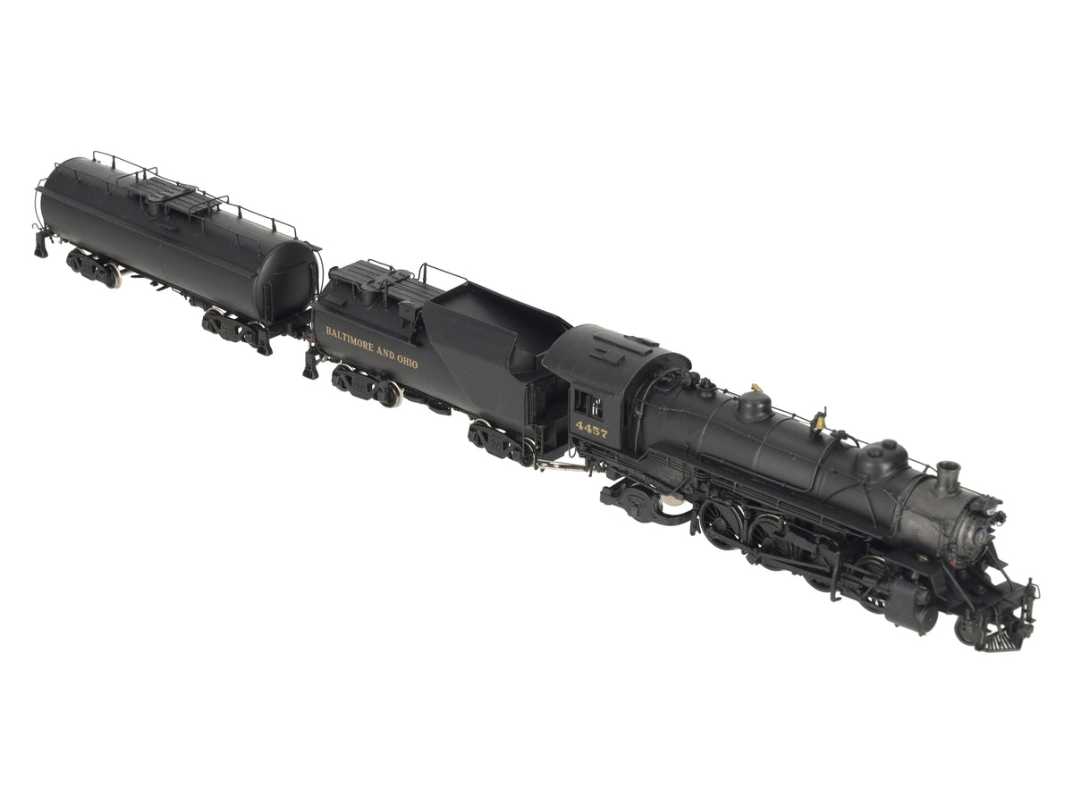 Westside HO BRASS B&O Q-4b 2-8-2 Mikado Steam Locomotive & Tender w/Aux Tender/Box