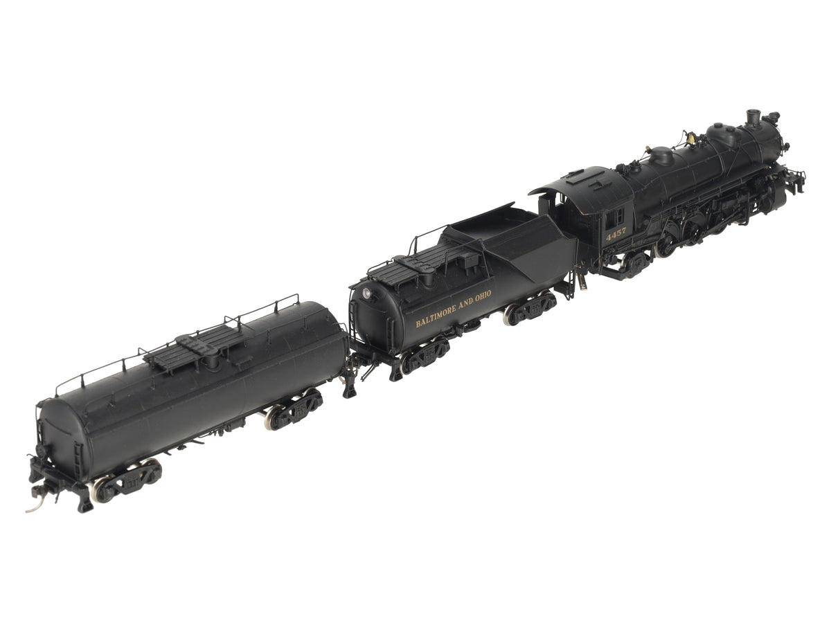 Westside HO BRASS B&O Q-4b 2-8-2 Mikado Steam Locomotive & Tender w/Aux Tender/Box