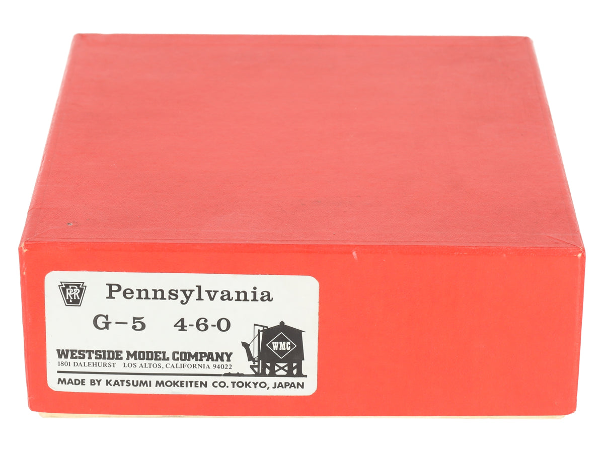 Westside Model Co. HO Brass PRR G-5 4-6-0 Steam Locomotive & Tender - Painted/Box