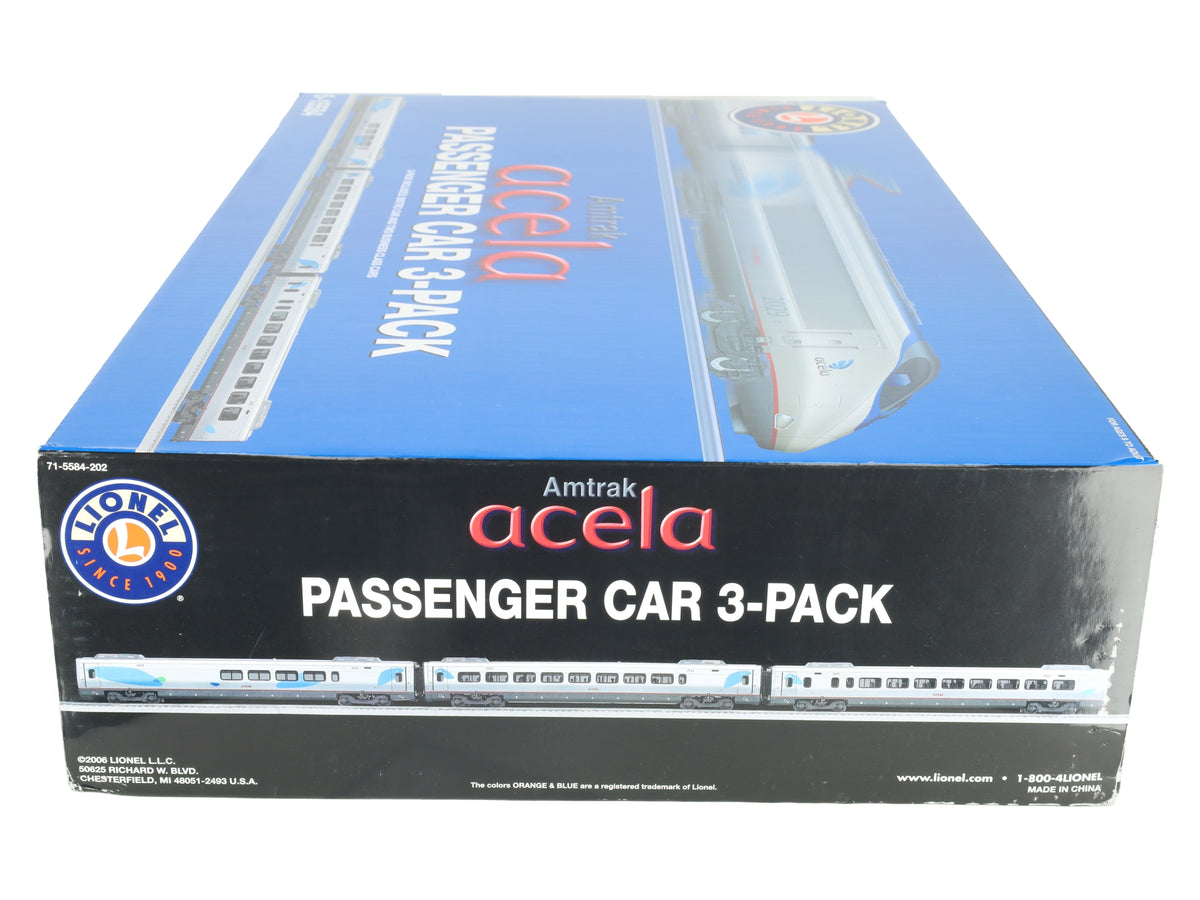 Lionel 6-15584 O Gauge Amtrak Acela Passenger Cars (Set of 3) EX/Box