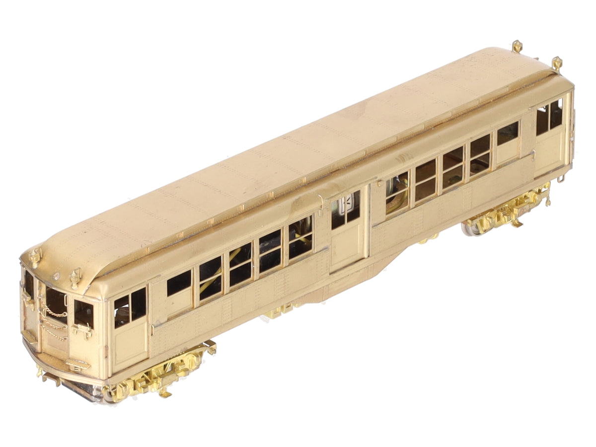 WP Car Corp. HO Scale BRASS Powered IRT Low V Subway Car- Unpainted VG/Box