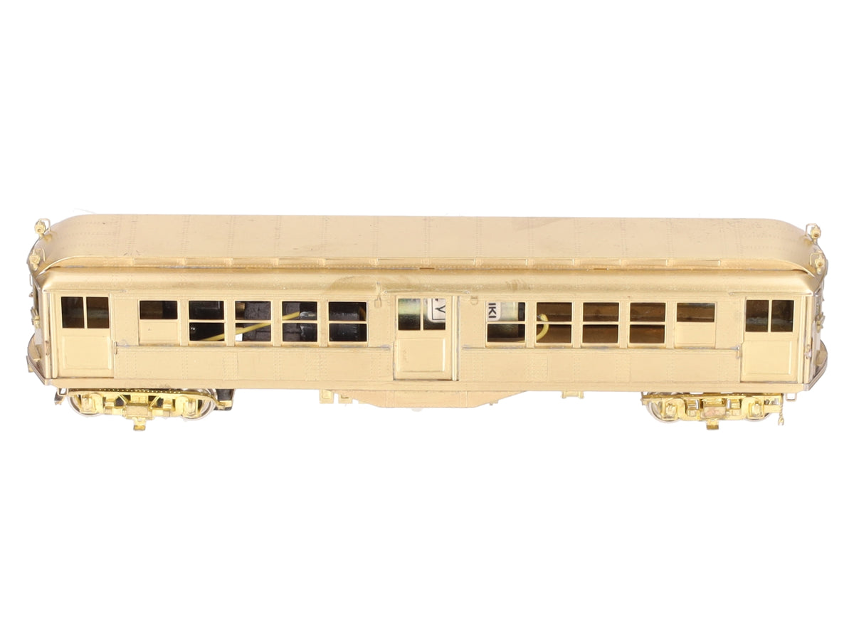 WP Car Corp. HO Scale BRASS Powered IRT Low V Subway Car- Unpainted VG/Box