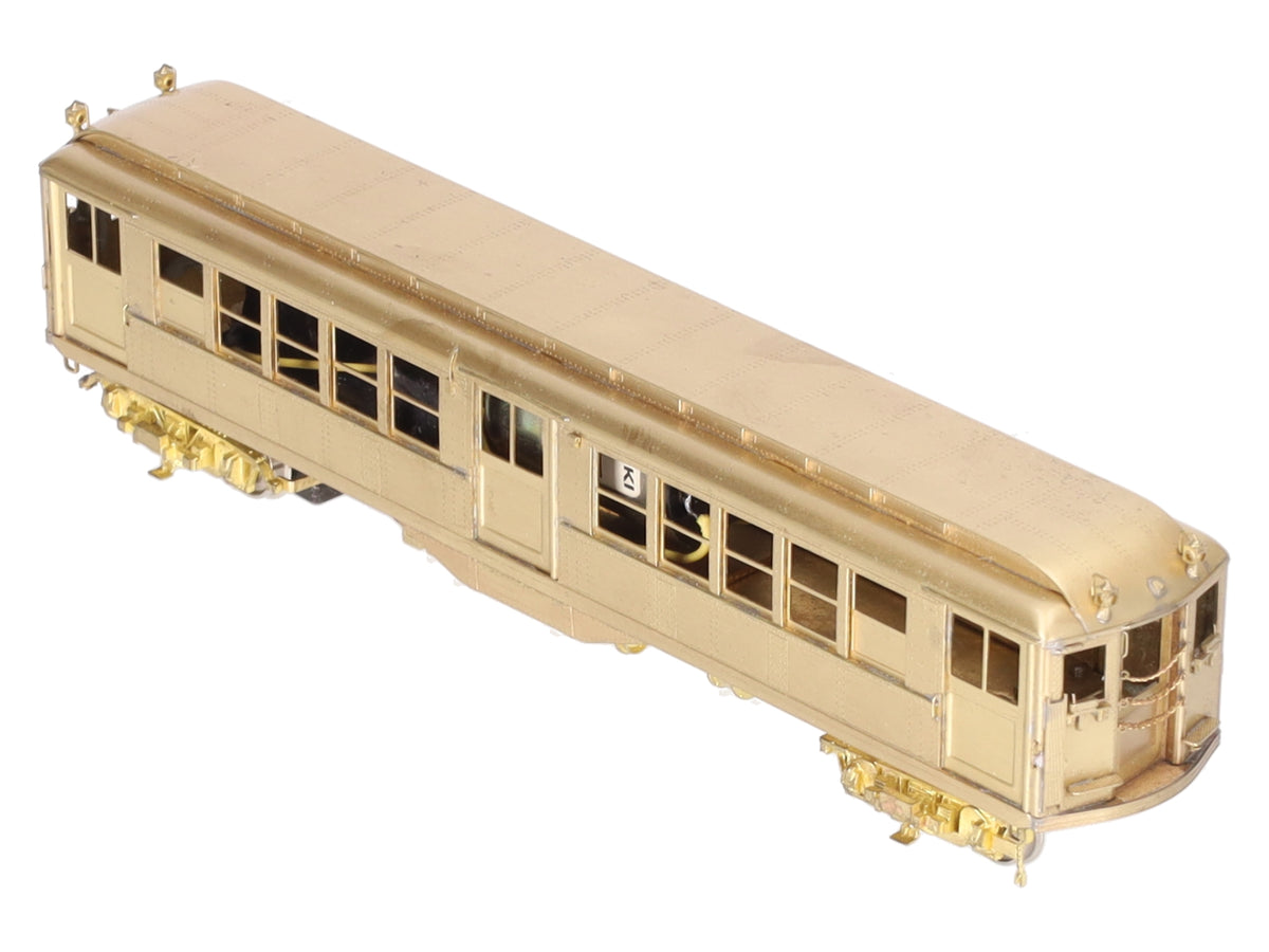 WP Car Corp. HO Scale BRASS Powered IRT Low V Subway Car- Unpainted VG/Box