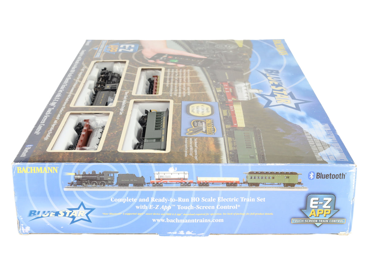 Bachmann 01502 HO Scale Blue Star E-Z App Controlled Electric Starter Train Set VG/Box