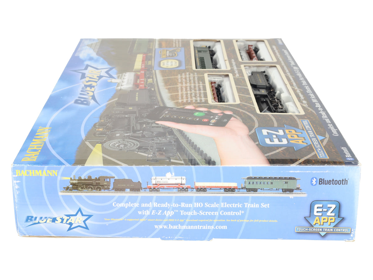 Bachmann 01502 HO Scale Blue Star E-Z App Controlled Electric Starter Train Set VG/Box
