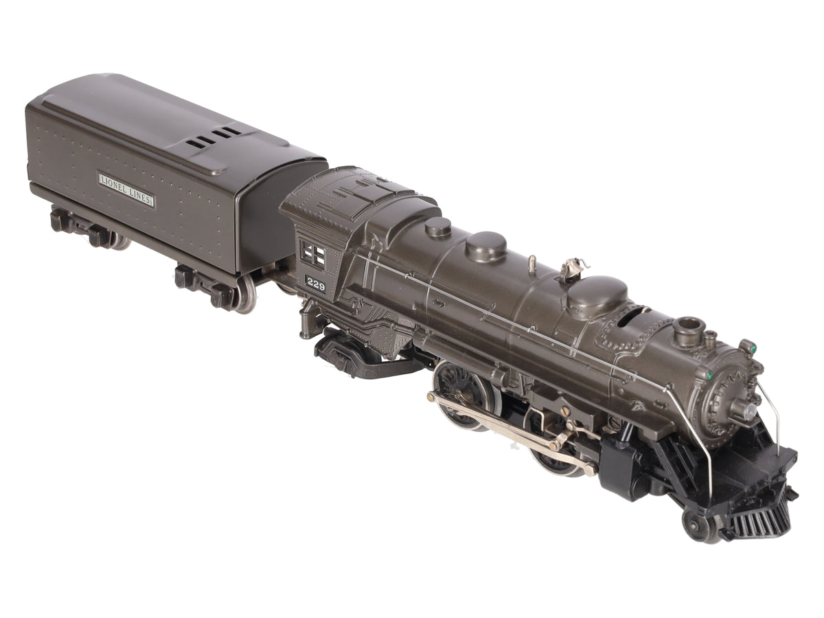 Lionel 229 Vintage O Prewar 2-4-2 Gun Metal Grey Steam Locomotive With Tender