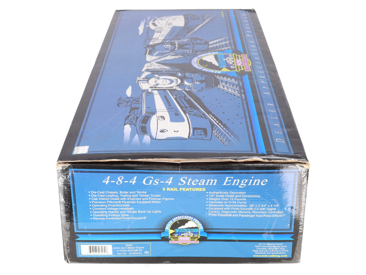 MTH 20-80003A O Gauge BNSF GS-4 Steam Locomotive & Tender w/PS2 #4449 LN/Box