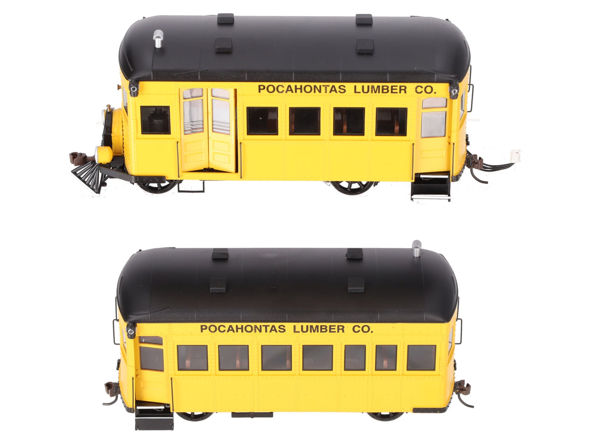 Bachmann 28460 On30 Pocahontas Lumber Co. Railbus & Trailer w/DCC EX/Box