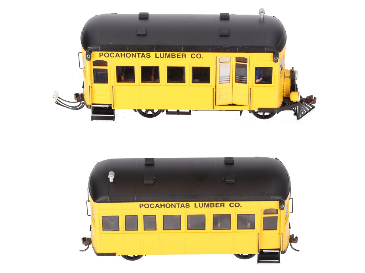 Bachmann 28460 On30 Pocahontas Lumber Co. Railbus & Trailer w/DCC EX/Box