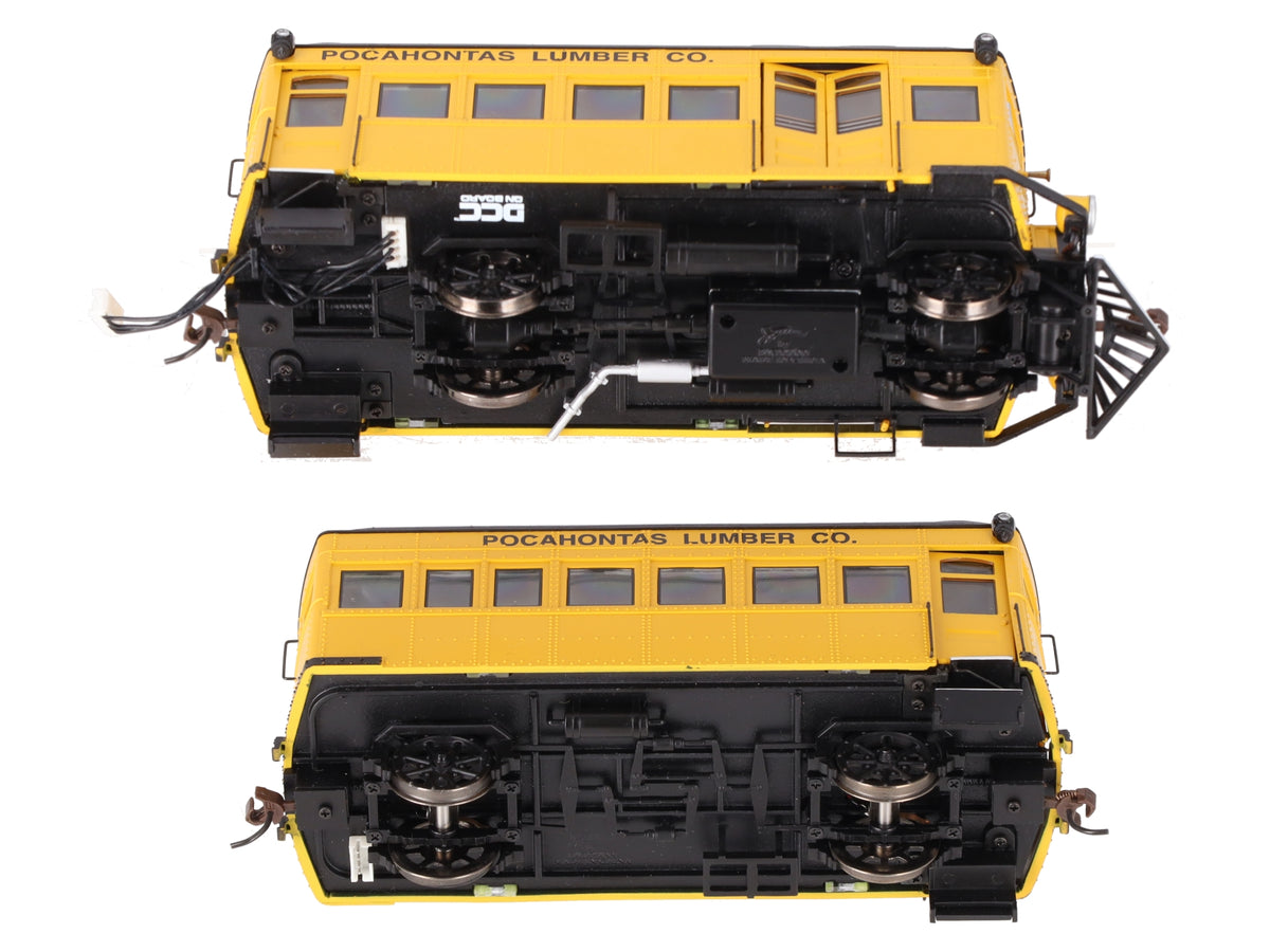 Bachmann 28460 On30 Pocahontas Lumber Co. Railbus & Trailer w/DCC EX/Box