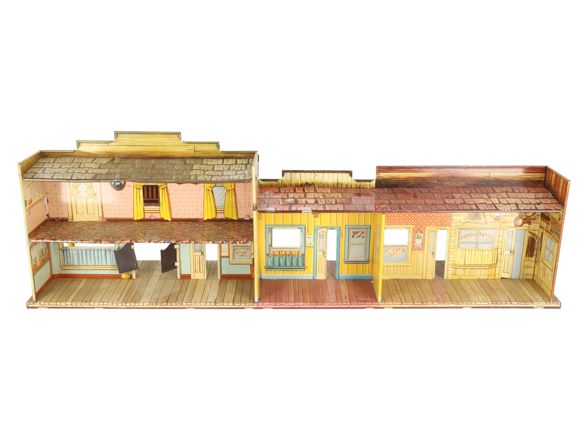 Marx Vintage O 1950's Roy Rogers Mineral City Western Town Litho Storefront Set VG