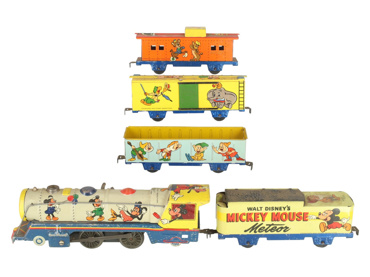 Marx Vintage O Prewar Wind-Up Disney Steam Freight Set VG