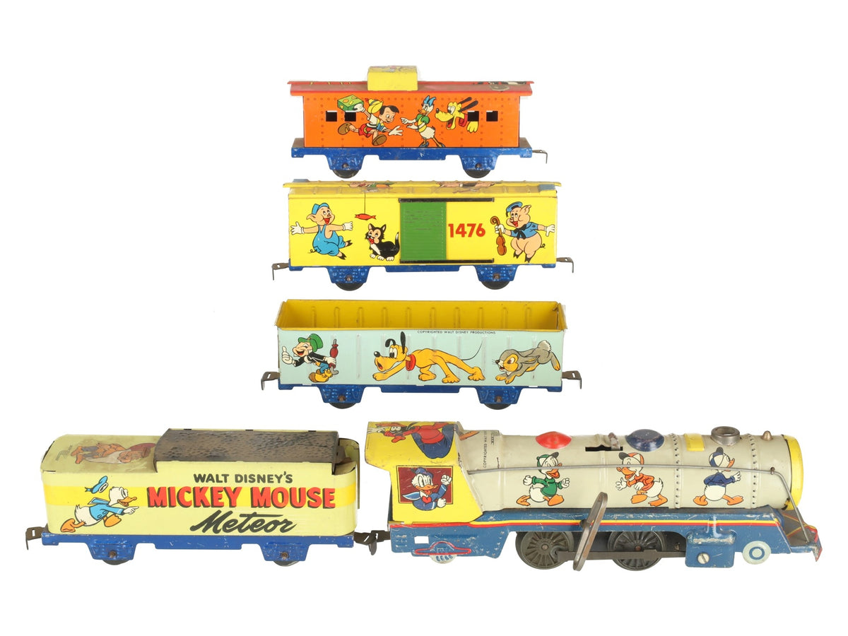 Marx Vintage O Prewar Wind-Up Disney Steam Freight Set VG