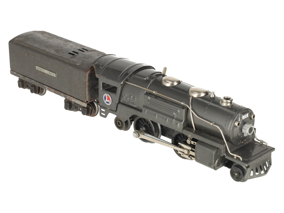 Lionel 259E Vintage O Gauge Gray 2-4-2 Streamlined Steam Locomotive & Tender