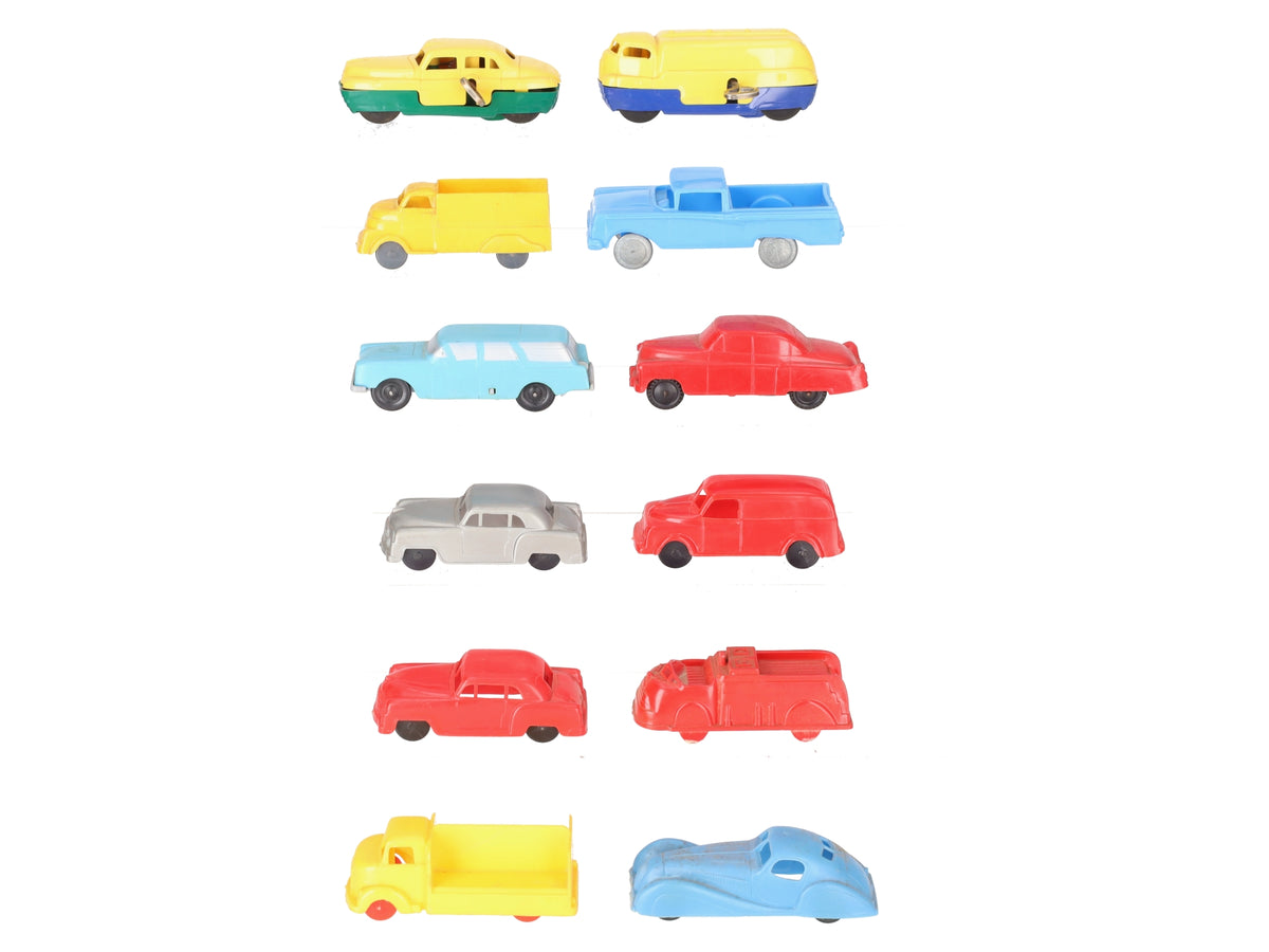 Marx & Other Vintage Wind-Up Plastic Cars & Various Vehicles [12] VG