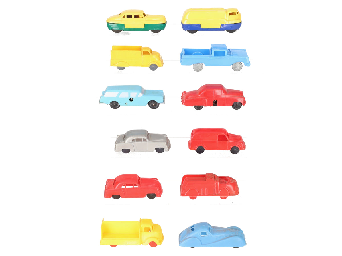 Marx & Other Vintage Wind-Up Plastic Cars & Various Vehicles [12] VG