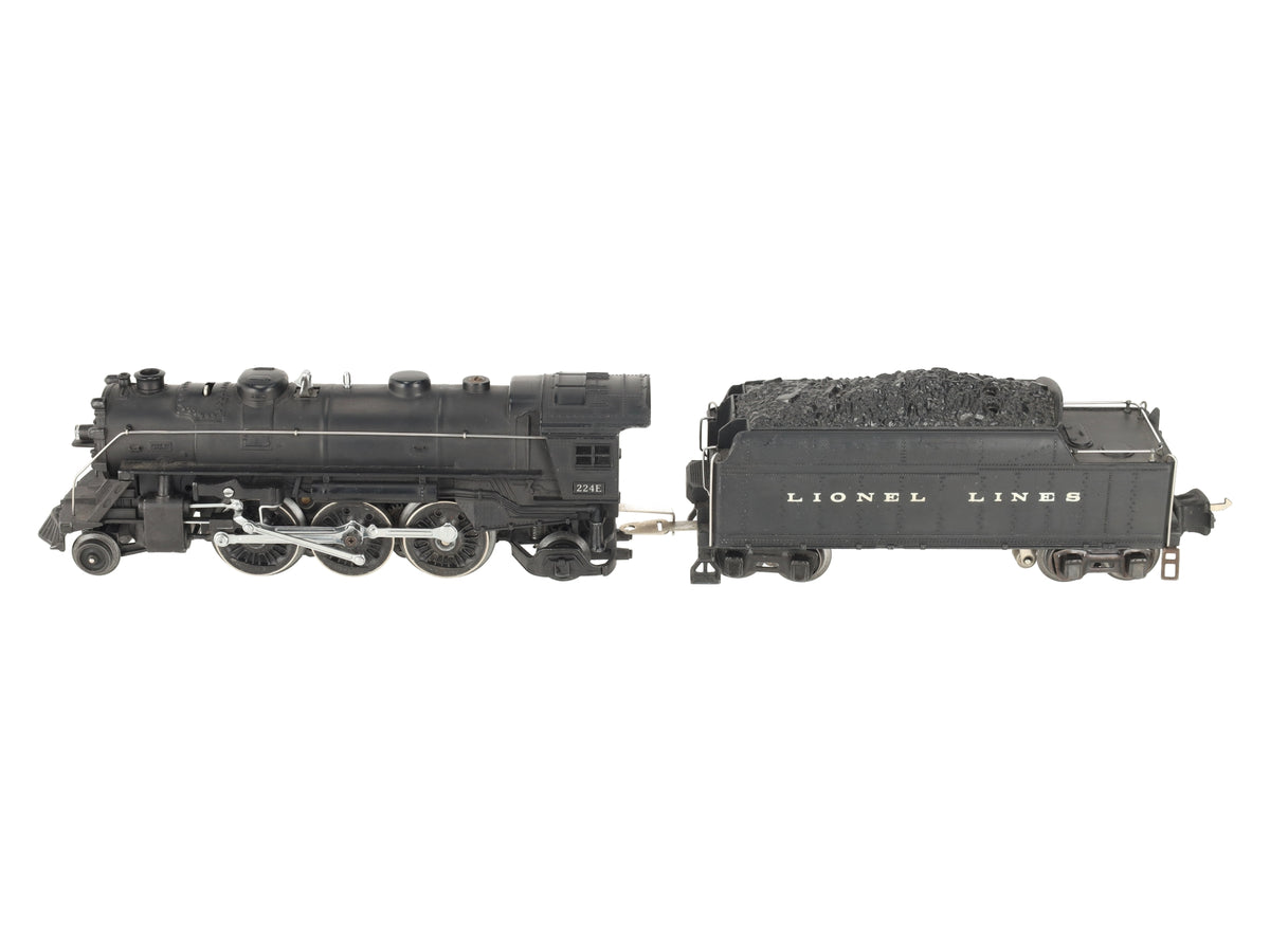 Lionel 224E Vintage O Gauge Diecast 2-6-2 Steam Locomotive & Tender 2224W