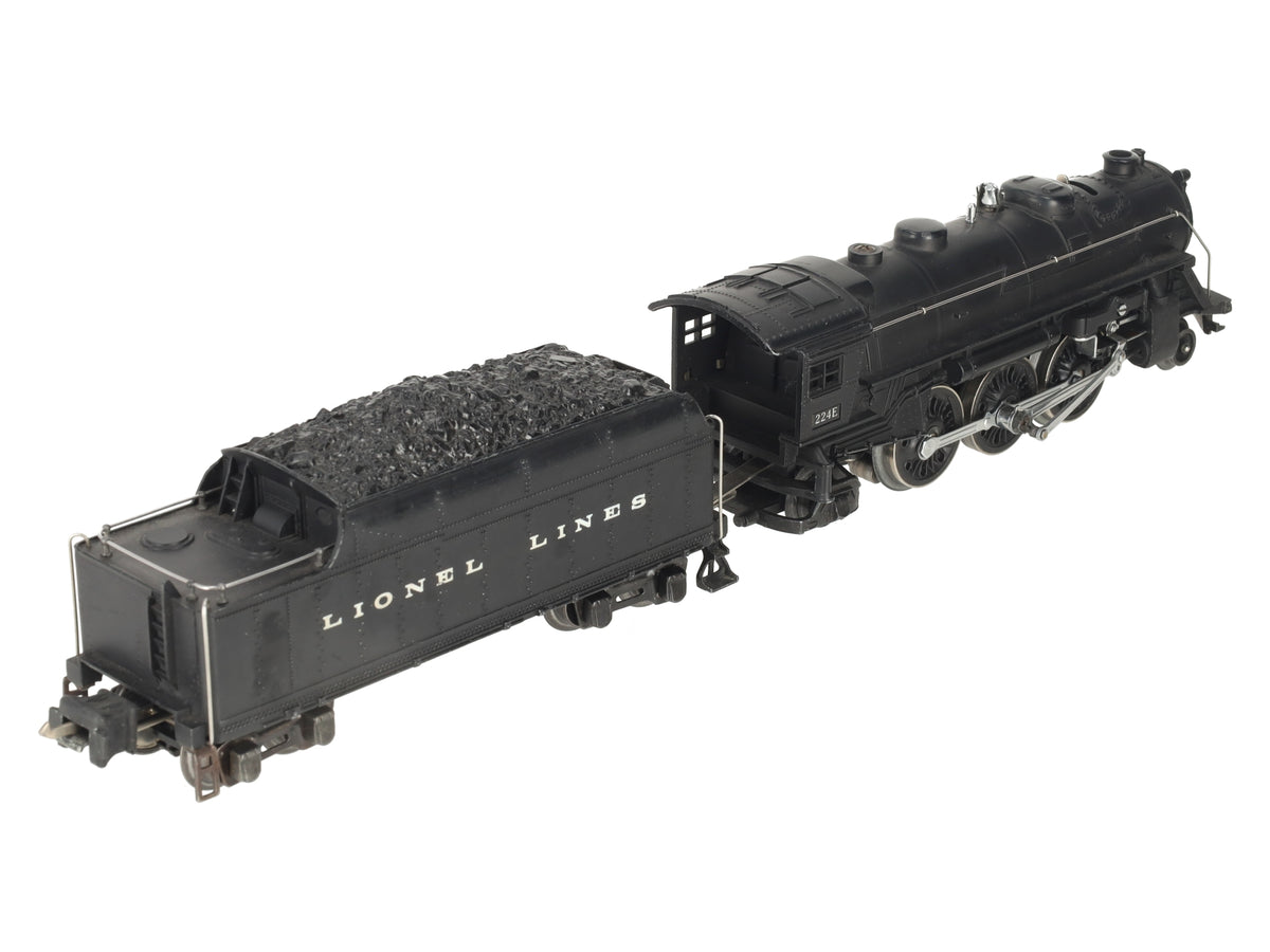 Lionel 224E Vintage O Gauge Diecast 2-6-2 Steam Locomotive & Tender 2224W