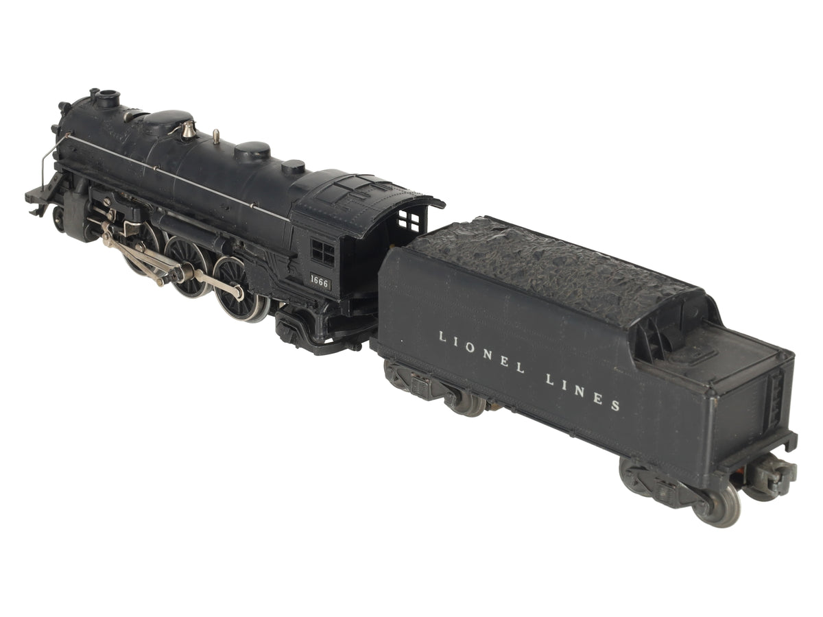Lionel 1666 Vintage O 2-6-2 Diecast Steam Locomotive & Tender VG
