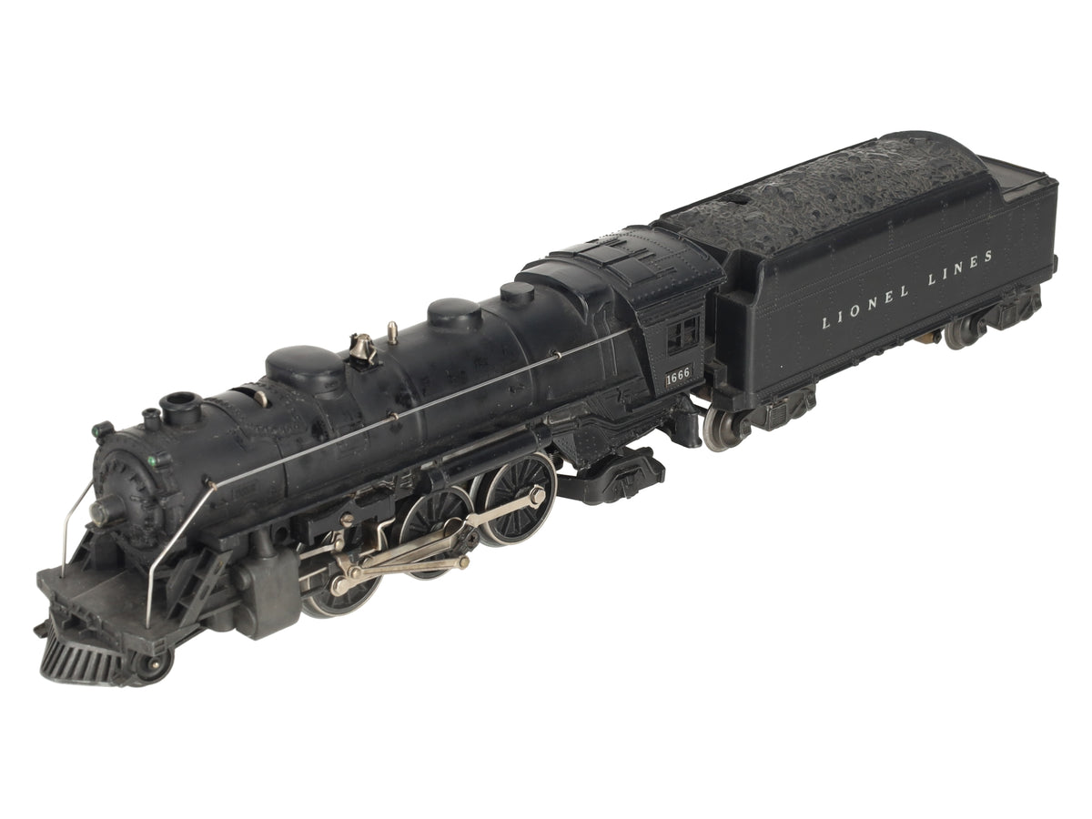 Lionel 1666 Vintage O 2-6-2 Diecast Steam Locomotive & Tender VG