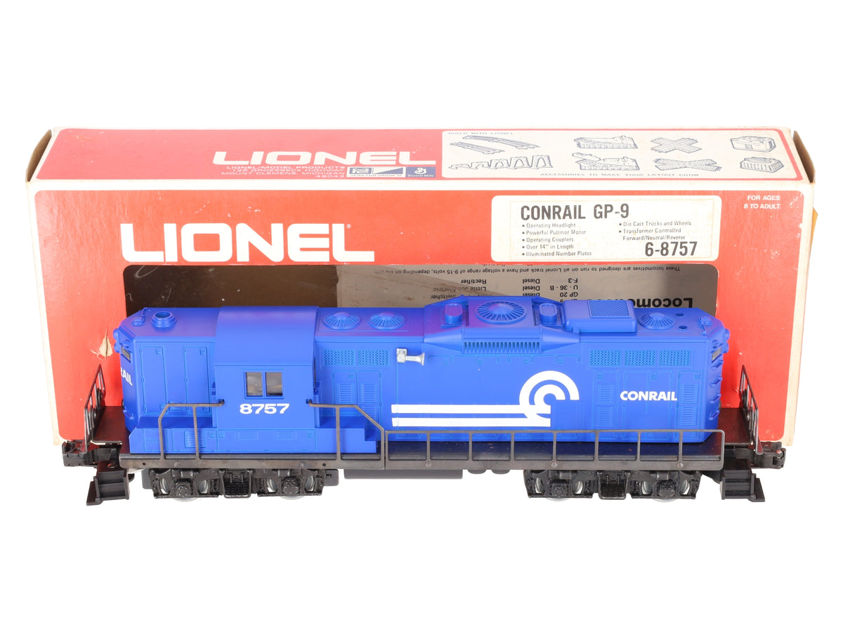 Lionel 6-8757 O Gauge Conrail GP-9 Diesel Locomotive EX/Box
