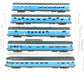Westside Model Co HO BRASS Great Northern Five Car Passenger Car Set/Box