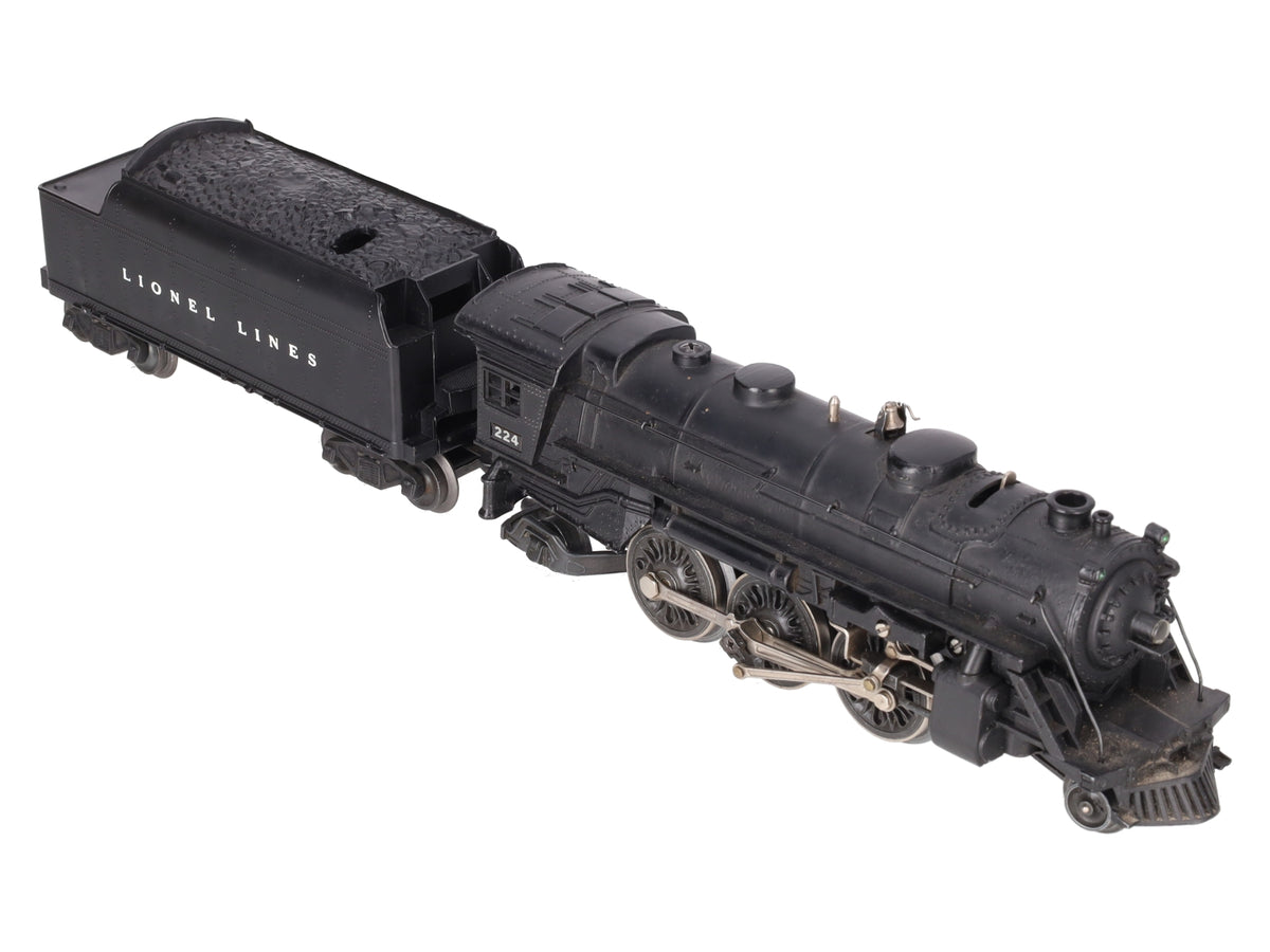 Lionel 224 Vintage O 2-6-2 Diecast Steam Loco w/6466WX Tender