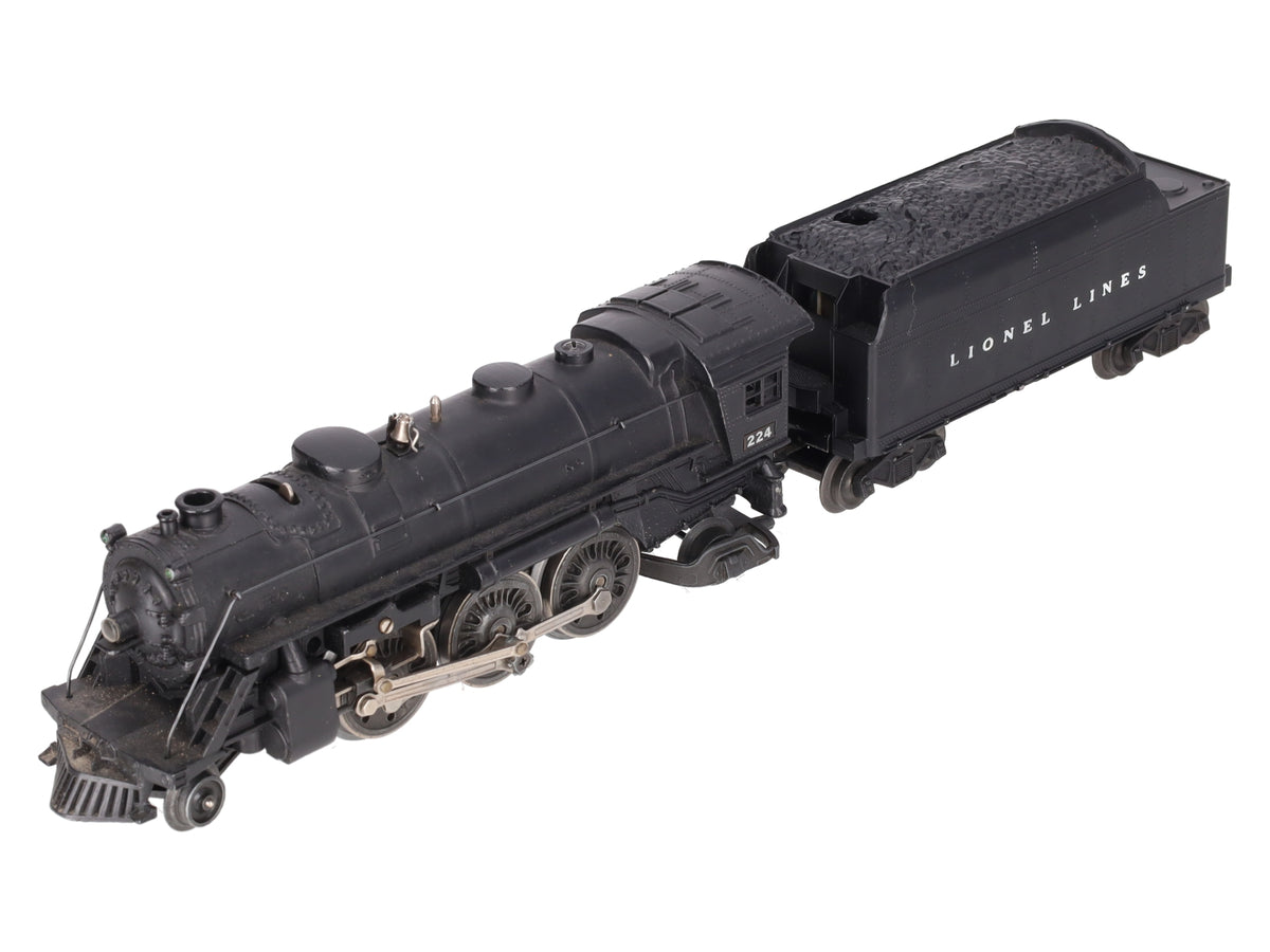 Lionel 224 Vintage O 2-6-2 Diecast Steam Loco w/6466WX Tender