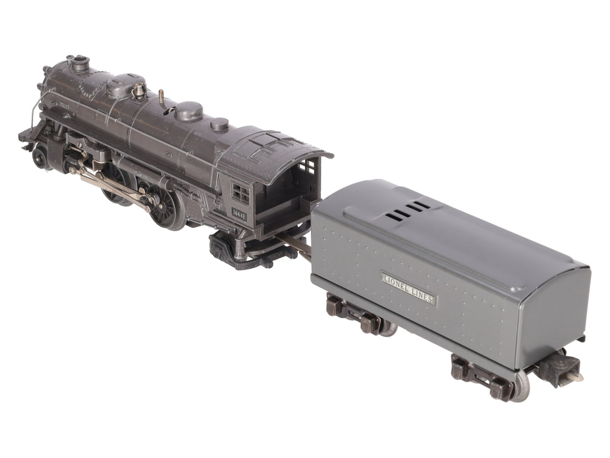 Lionel 1664E Vintage O 2-4-2 Lionel Lines Steam Locomotive and Tender - Gray