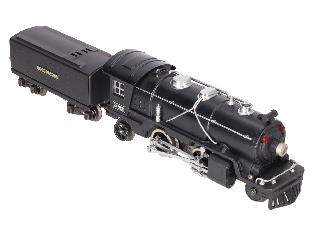 Lionel 249E Vintage O Prewar 2-4-2 Gunmetal Tinplate Steam Locomotive