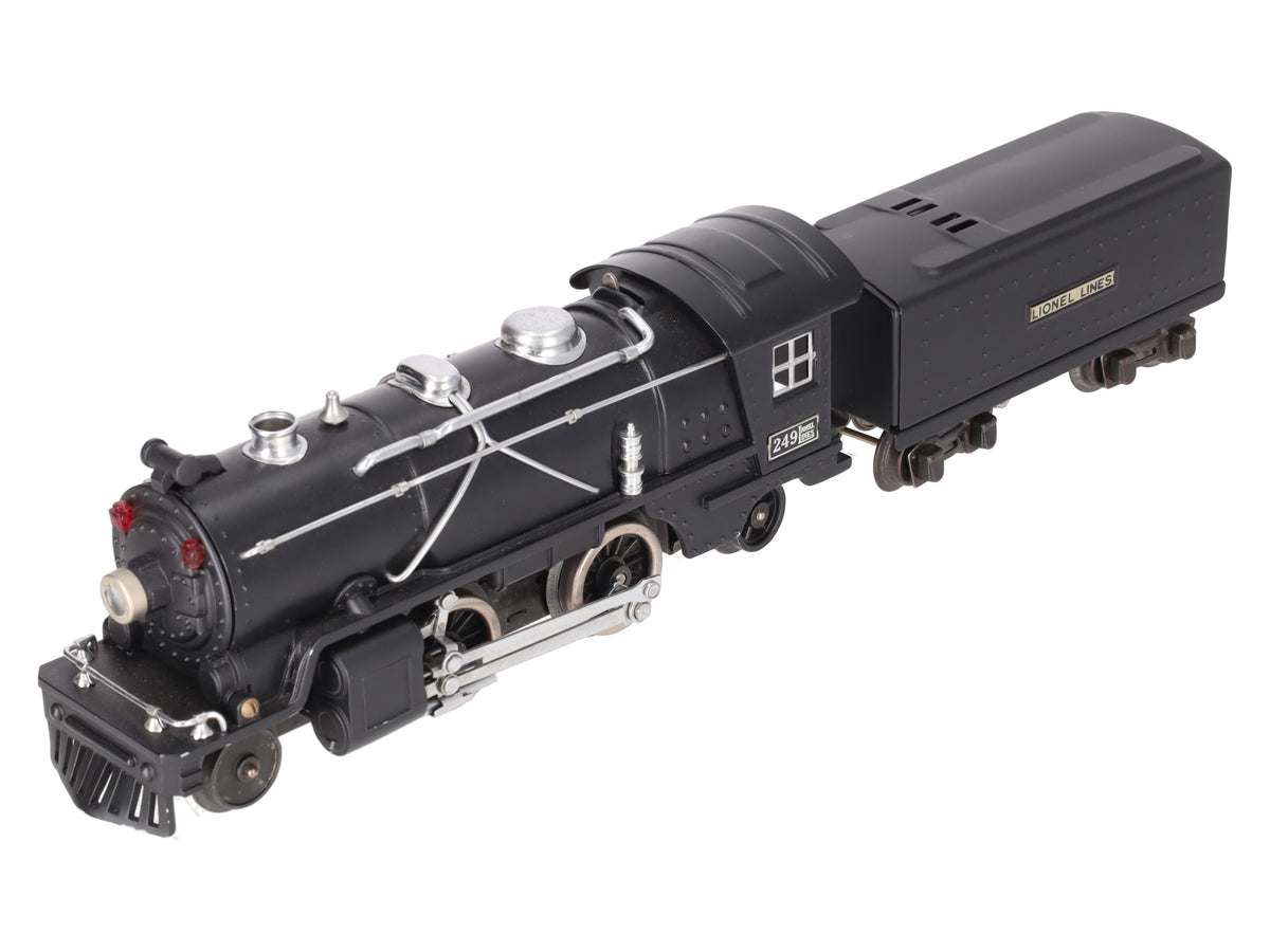 Lionel 249E Vintage O Prewar 2-4-2 Gunmetal Tinplate Steam Locomotive