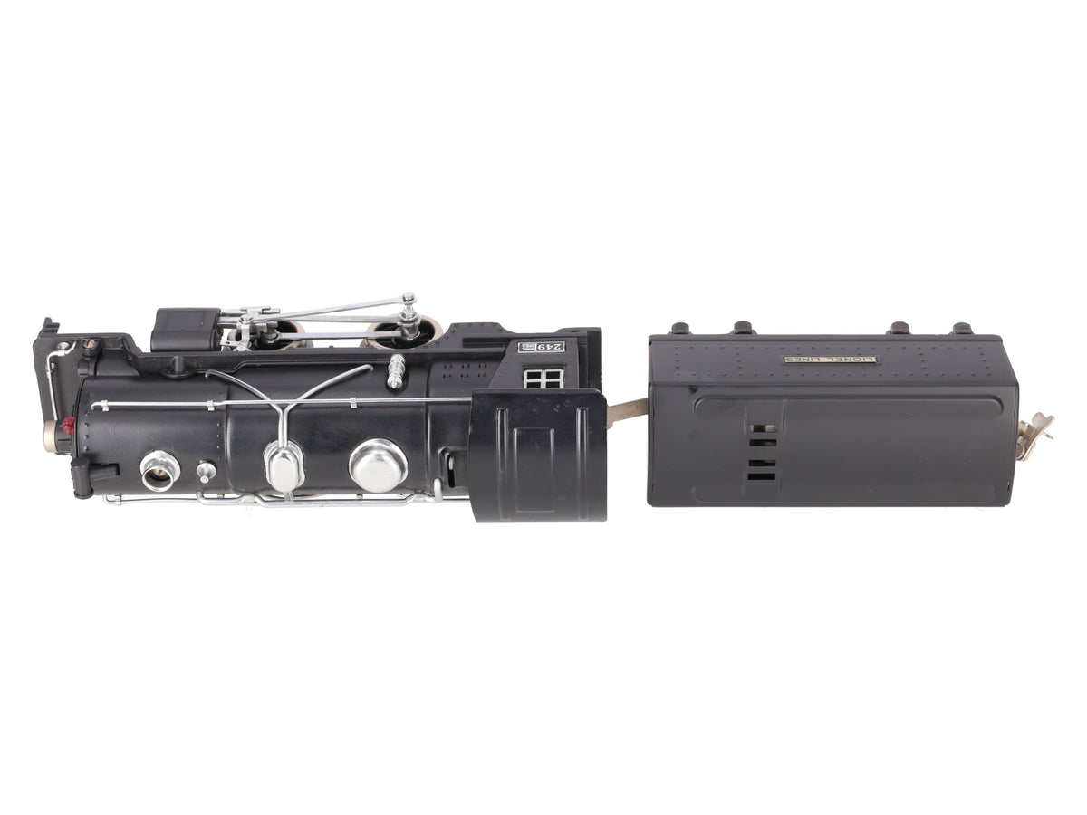 Lionel 249E Vintage O Prewar 2-4-2 Gunmetal Tinplate Steam Locomotive