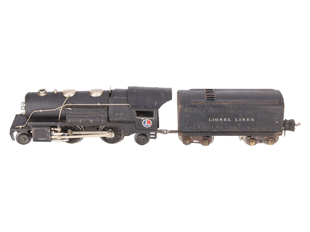 Lionel 259E Vintage O Prewar 2-4-2 Streamlined Steam Locomotive & 2689W Tender VG