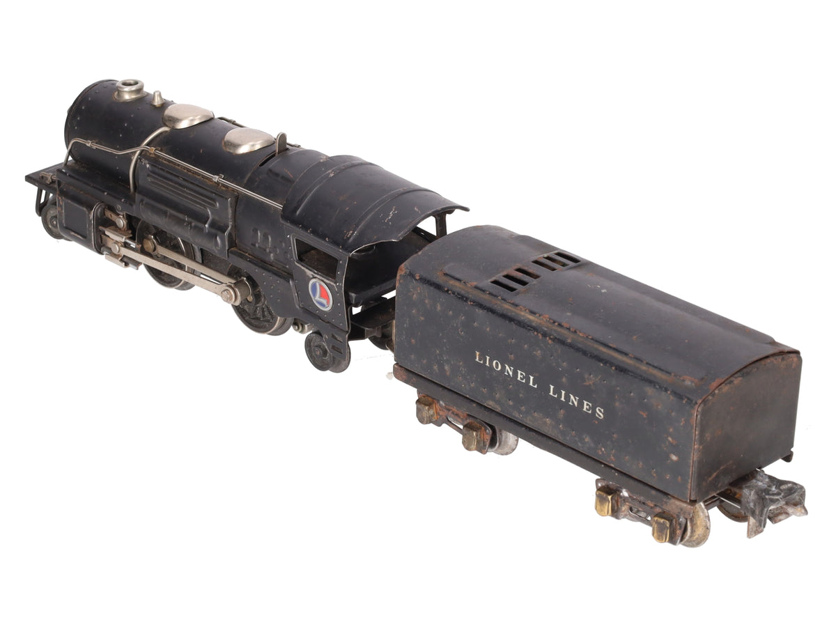Lionel 259E Vintage O Prewar 2-4-2 Streamlined Steam Locomotive & 2689W Tender VG